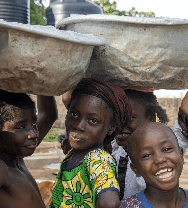 Installed 6 water wells in Benin